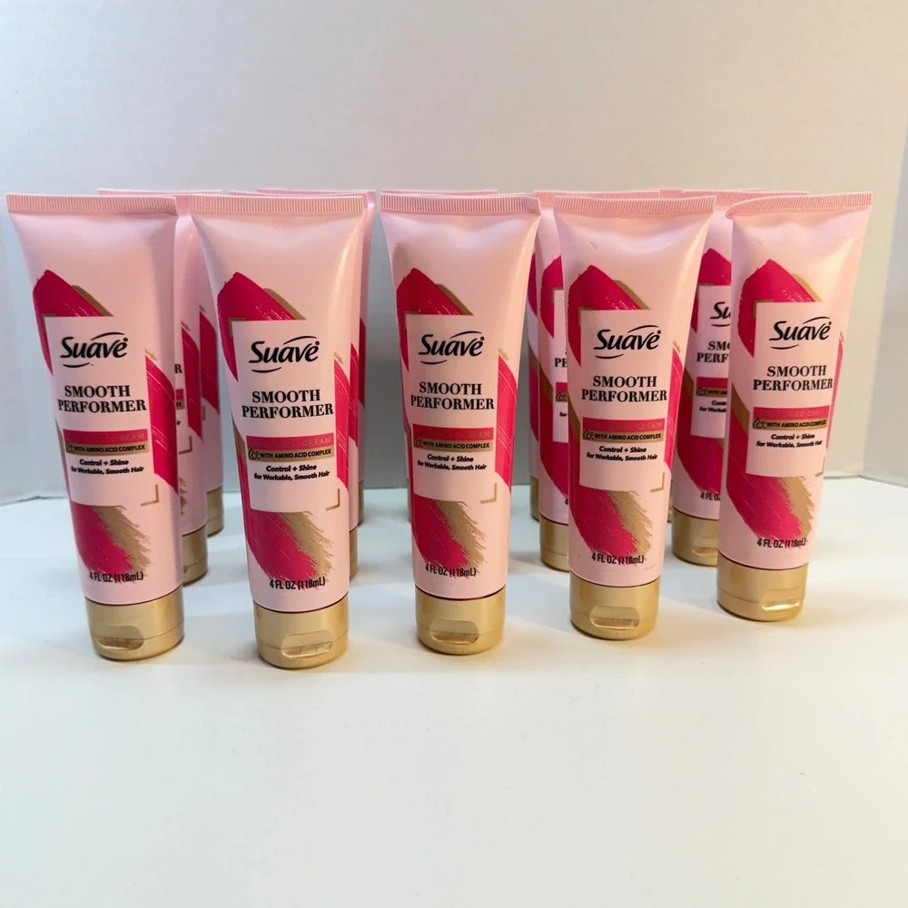 Lot of 15 Suave Smooth Performer Anti-Frizz Cream 4oz Tube Control & Shine